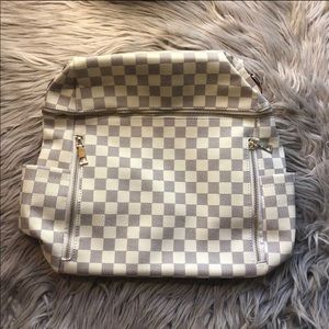 Checkered backpack/satchel purse